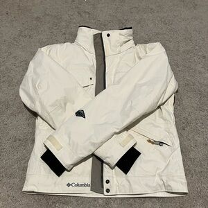 Women’s Columbia Titanium Omni Tech Waterproof Jacket White Size M